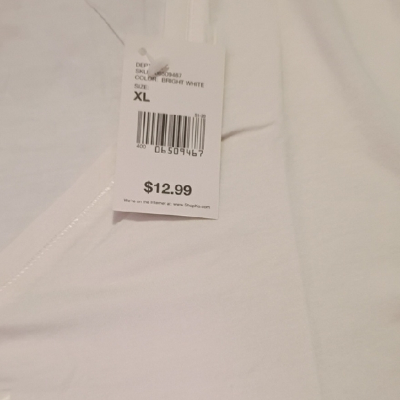 Elegant White V-Neck Short Sleeve Top Size XL - Picture 7 of 7